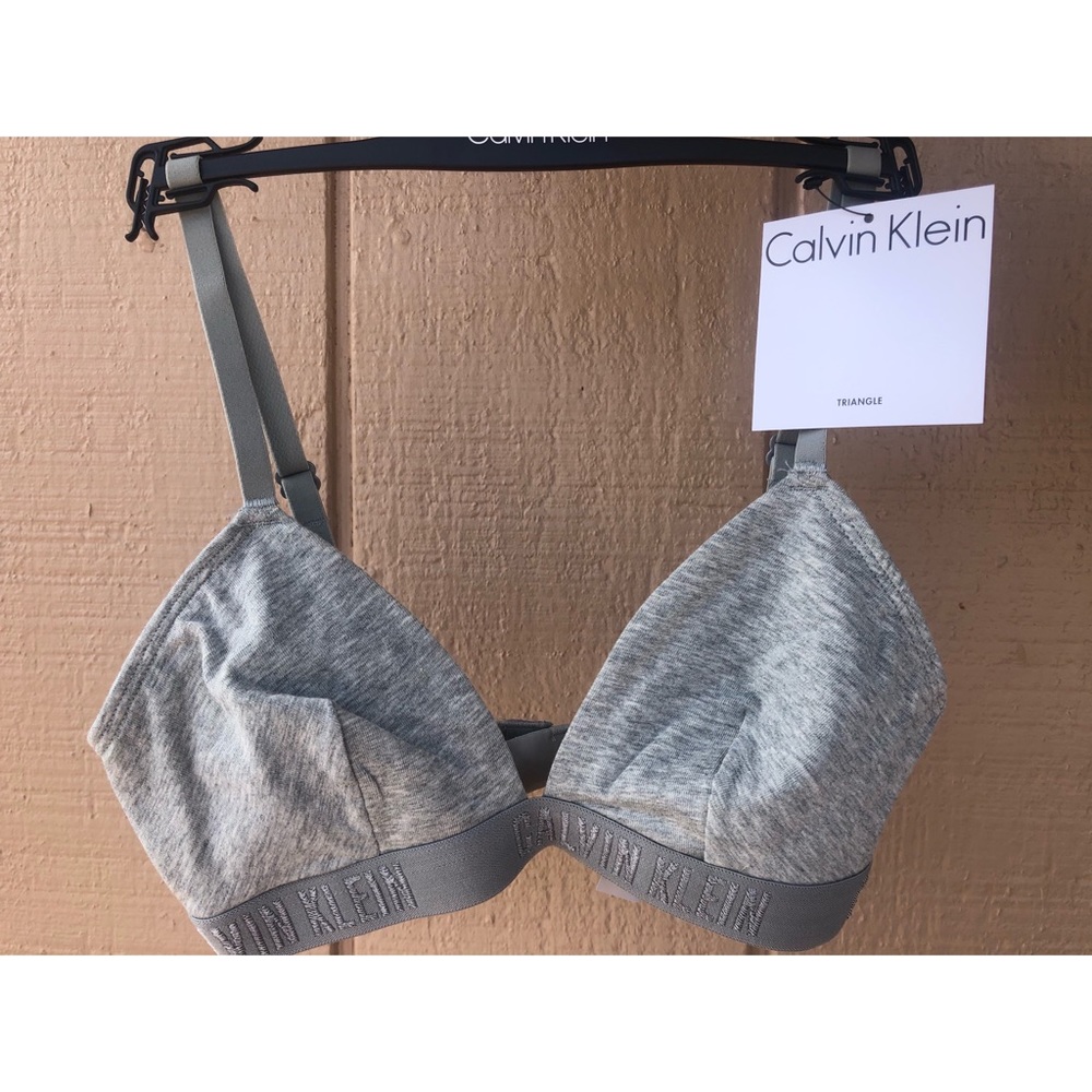 Calvin Klein Triangle Bra Heather Grey Medium